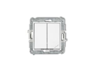 ICON Mechanizm łącznika jednobiegunowego ze schodowym (osobne zasilanie) biały IWP-10.2