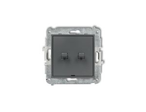 ICON Mechanizm łącznika zwiernego, świecznik. styl amerykański (bez piktogramów, wspólne zasilanie) grafitowy mat 28IWPUS-44.1