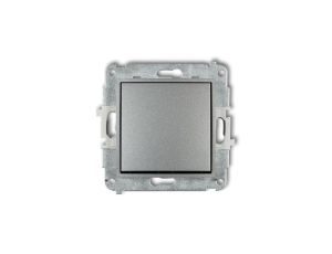 ICON Mechanizm łącznika schodowego (jeden klawisz bez piktogramu) srebrny metalik 7IWP-3.1