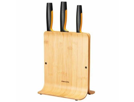 FISKARS ZESTAW 3 NOŻY W BLOKU BAMBUSOWYM  FUNCTIONAL FORM