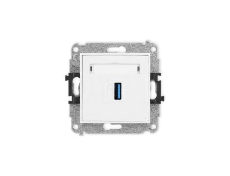 ICON Mechamizm gniazda pojedynczego USB A-A 3.0 biały IGUSB-5