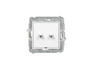 ICON Mechanizm łącznika świecznikowego w stylu amerykańskim biały IWPUS-2