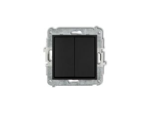 ICON Mechanizm łącznika zwiernego żaluzjowego (dwa klawisze bez piktogramów) czarny mat 12IWP-8.1