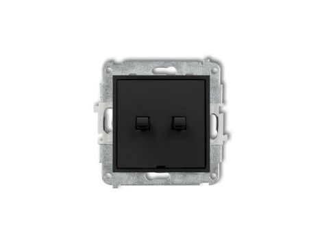 ICON Mechanizm łącznika zwiernego żaluzjowego w stylu amerykańskim czarny mat 12IWPUS-8