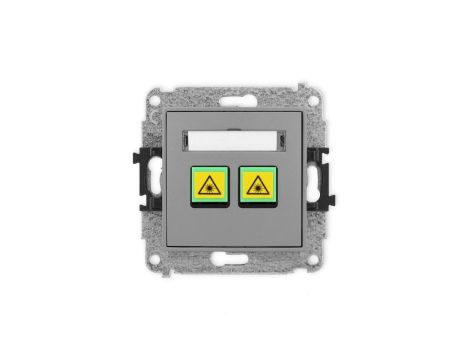 ICON Mechanizm gniazda światłowodowego/optycznego podwójnego szary mat 27IGOP-2