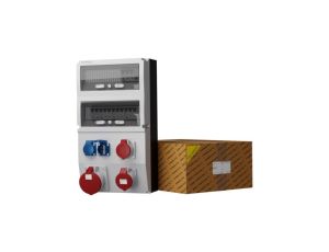 Rozdzielnica budowlana eXT-S/FI 63A 32A 16A 2x230V Schuko Mennekes Doktorvolt 0847