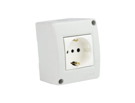 Gniazdo natynkowe szare IP40 M-L Schuko 1793