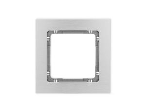 DECO Ramka uniwersalna pojedyncza - aluminium szczotkowane (ramka: srebrna spód: grafitowy) 7-11-DRA-1