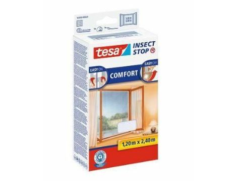 TESA MOSKITIERA OKIENNA BIAŁA 1,2m x 2,4m COMFORT