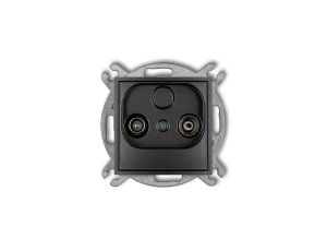 ICON Mechanizm gniazda abonenckiego RTV przelotowego 12dB grafitowy 11IG12P