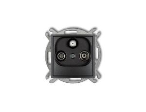 ICON Mechanizm gniazda abonenckiego RTV-SAT końcowego 1,5dB grafitowy 11IGS