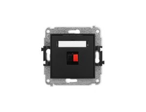 ICON Mechanizm gniazda głośnikowego pojedynczego czarny mat 12IGG-1