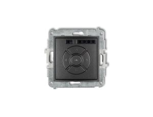 ICON Mechanizm elektronicznego sterownika roletowego (przycisk strefowy) grafitowy 11ISR-5