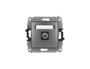 ICON Mechanizm gniazda antenowego pojedynczego TV grafitowy 11IGTV-1