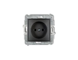 ICON Mechanizm gniazda pojedynczego bez uziemienia 2P (przesłony torów prądowych) grafitowy 11IGP-1p