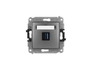 ICON Mechamizm gniazda pojedynczego USB A-A 3.0 grafitowy 11IGUSB-5