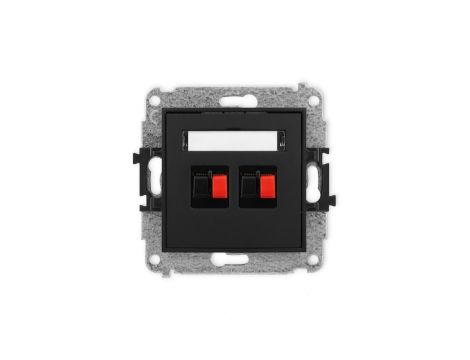 ICON Mechanizm gniazda głośnikowego podwójnego czarny mat 12IGG-2
