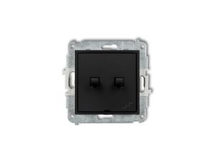 ICON Mechanizm łącznika podwójnego schodowego w stylu amerykańskim czarny mat 12IWPUS-33