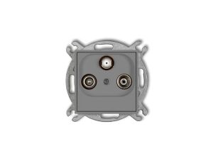 ICON Mechanizm gniazda abonenckiego RTV-SAT końcowego multimedialnego (Internet) szary mat 27IGM