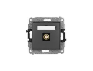 ICON Mechanizm gniazda antenowego pojedynczego typu F (SAT) pozłacany grafitowy mat 28IGF-1.1