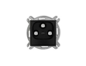 ICON Mechanizm gniazda multimedialnego 3F DATA (UPC) czarny mat 12IGMU