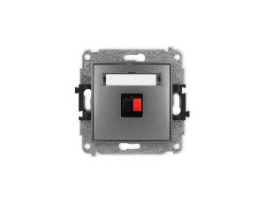 ICON Mechanizm gniazda głośnikowego pojedynczego grafitowy 11IGG-1
