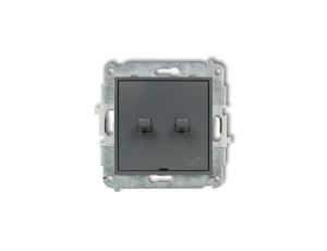 ICON Mechanizm łącznika jednobiegunowego ze schodowym (wspólne zasilanie) w stylu amerykańskim grafitowy mat 28IWPUS-10.1