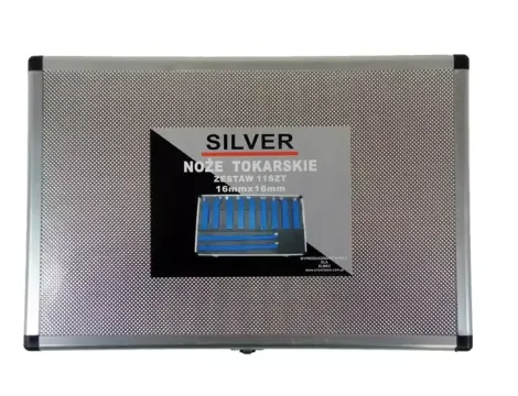 NOŻE TOKARSKIE  16x16mm W WALIZCE 11szt. /SILVER