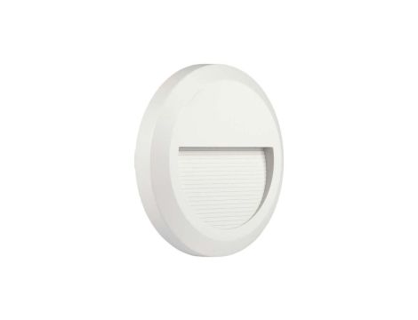 Oprawa schodowa LED 2W 80lm 4000K IP65 Biała Okrągła 211314
