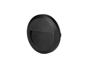 Oprawa schodowa LED 2W 80lm 4000K IP65 Czarna Okrągła 211316