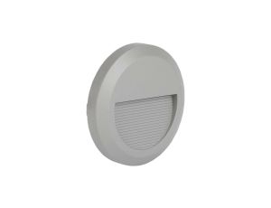 Oprawa schodowa LED 2W 80lm 3000K IP65 Szara Okrągła 211319