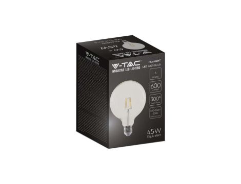 Żarówka LED Filament 6W E27 G125 3000K 600lm 300st. 214304