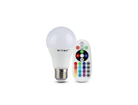 Żarówka LED Sterowana Pilotem 4.8W E27 A60 RGB+2700K 470lm 200st. 217121