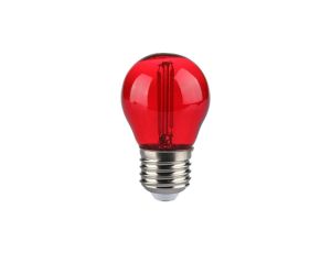 Żarówka LED Filament 2W E27 G45 60lm 300st. Czerwony 217413
