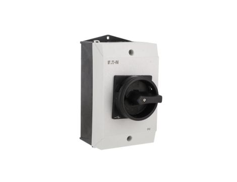 Rozłącznik 40A 3P w obudowie IP65 z blachą EMC czarna rączka z blokadą P1-40/I2H/MBS/SVB-SW 199919