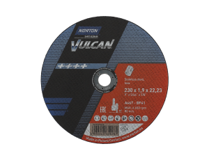 NORTON TARCZA VULCAN DO NIERDZEWKI 230 x 1.9 x 22.2mm- WIADERKO 50/szt.+ RĘKAWY SPAWALNICZE