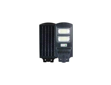 Oprawa uliczna solarna 60W 4000K 750lm 5Ah Czarna czujnik mikrofalowy