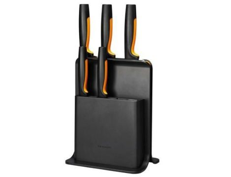 FISKARS ZESTAW 5 NOŻY W BLOKU CZARNYM  FUNCTIONAL FORM