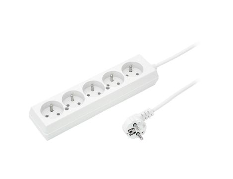 Przedłużacz 5-gniazd z/u 16A 10m /OMY 3x1,5/ biały PS-570 T-973870