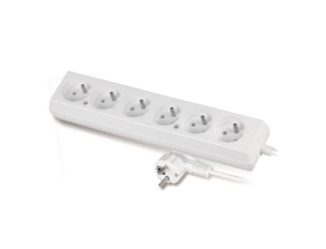Przedłużacz 6-gniazd z/u 10A 3m /OMY 3x1/ biały PS-670 T-105890