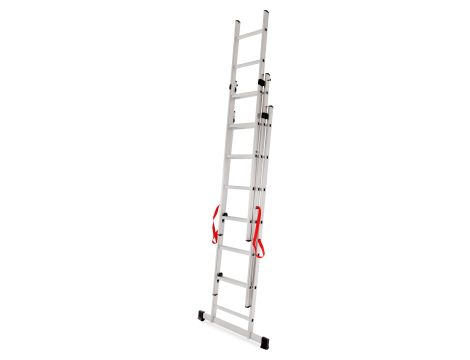 AWTOOLS DRABINA ALUMINIOWA BASIC 3x6 STOPNI 150KG - 4
