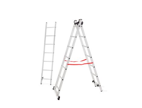 AWTOOLS DRABINA ALUMINIOWA BASIC 3x6 STOPNI 150KG - 5