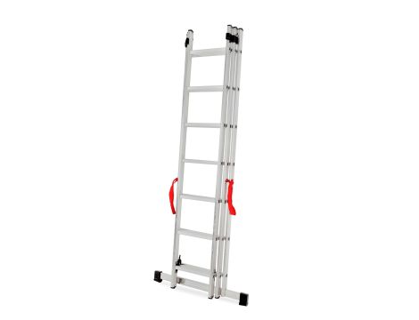 AWTOOLS DRABINA ALUMINIOWA BASIC 3x6 STOPNI 150KG - 7
