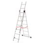 AWTOOLS DRABINA ALUMINIOWA BASIC 3x6 STOPNI 150KG - 2