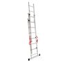 AWTOOLS DRABINA ALUMINIOWA BASIC 3x6 STOPNI 150KG - 4