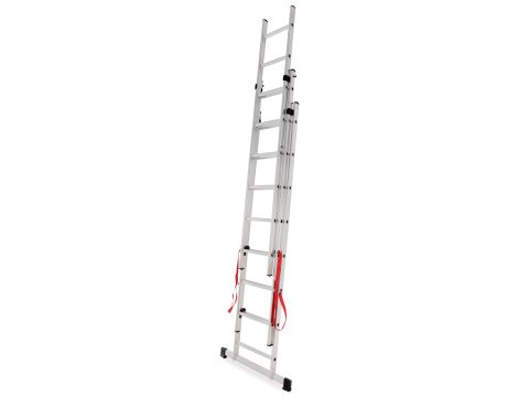 AWTOOLS DRABINA ALUMINIOWA BASIC 3x8 STOPNI 150KG - 4