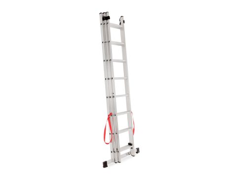 AWTOOLS DRABINA ALUMINIOWA BASIC 3x8 STOPNI 150KG - 7