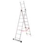 AWTOOLS DRABINA ALUMINIOWA BASIC 3x8 STOPNI 150KG - 3