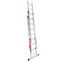 AWTOOLS DRABINA ALUMINIOWA BASIC 3x8 STOPNI 150KG - 4
