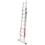 AWTOOLS DRABINA ALUMINIOWA BASIC 3x8 STOPNI 150KG - 5